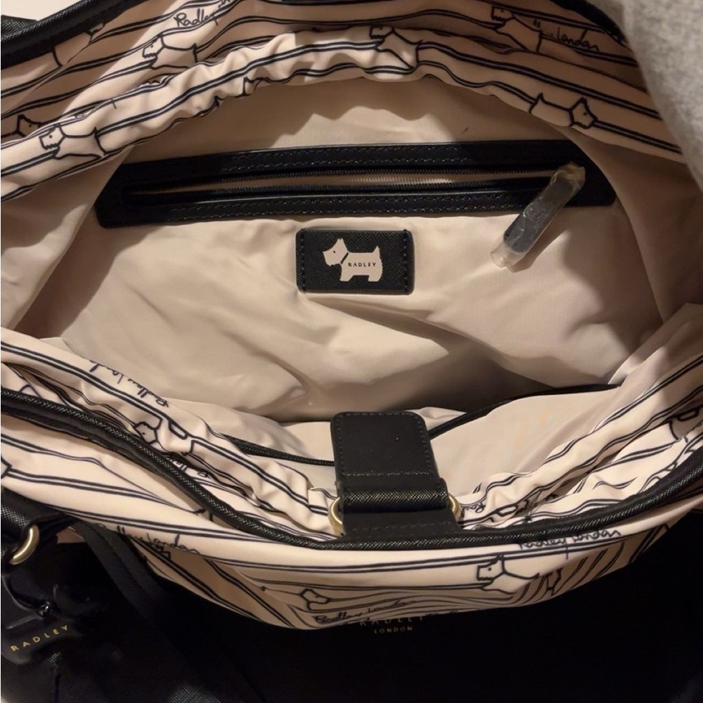 Radley London Striped Black and Cream Tote - Picture 6 of 8